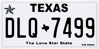 TX license plate DLQ7499