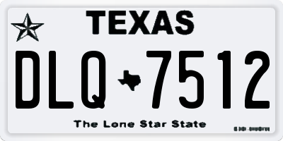 TX license plate DLQ7512