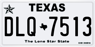 TX license plate DLQ7513