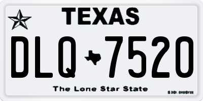TX license plate DLQ7520