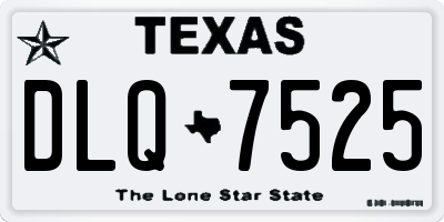 TX license plate DLQ7525