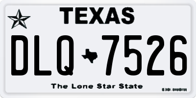 TX license plate DLQ7526