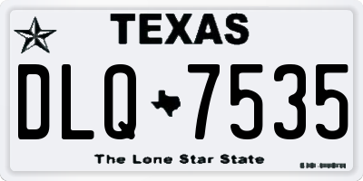 TX license plate DLQ7535