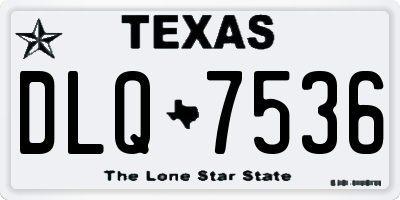 TX license plate DLQ7536
