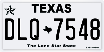 TX license plate DLQ7548