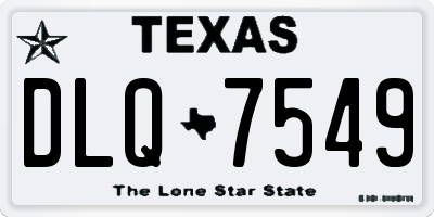 TX license plate DLQ7549