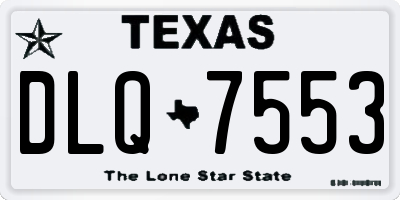 TX license plate DLQ7553