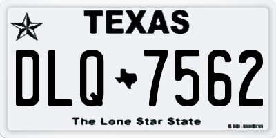 TX license plate DLQ7562