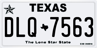TX license plate DLQ7563