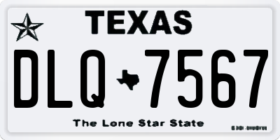 TX license plate DLQ7567