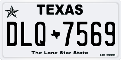 TX license plate DLQ7569