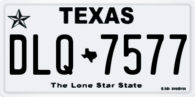 TX license plate DLQ7577