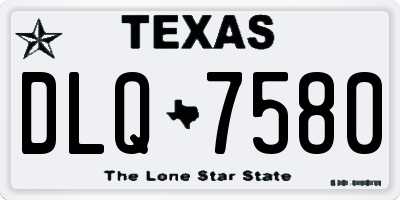 TX license plate DLQ7580