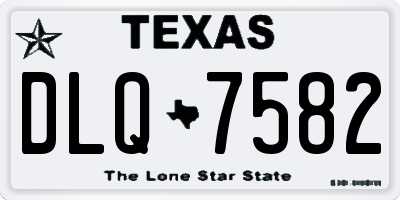 TX license plate DLQ7582
