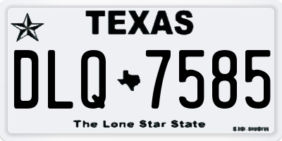 TX license plate DLQ7585
