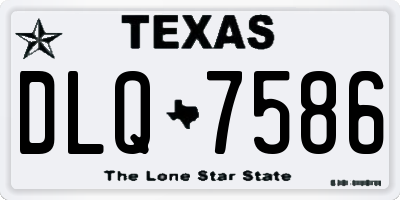 TX license plate DLQ7586