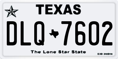 TX license plate DLQ7602