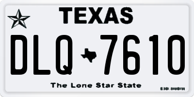 TX license plate DLQ7610