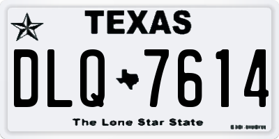TX license plate DLQ7614
