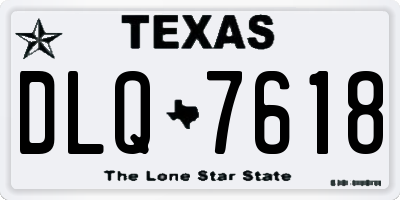 TX license plate DLQ7618