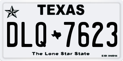 TX license plate DLQ7623