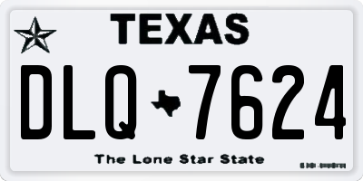 TX license plate DLQ7624