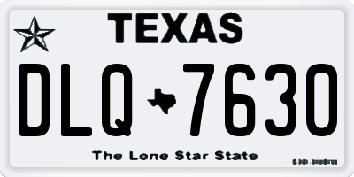 TX license plate DLQ7630