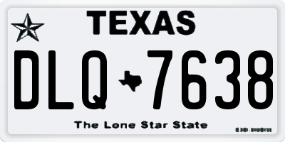 TX license plate DLQ7638