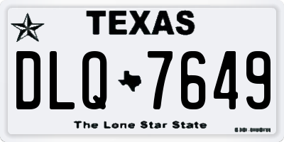 TX license plate DLQ7649