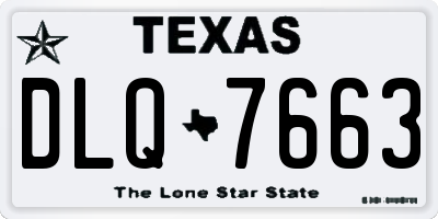 TX license plate DLQ7663