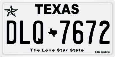 TX license plate DLQ7672