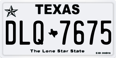 TX license plate DLQ7675