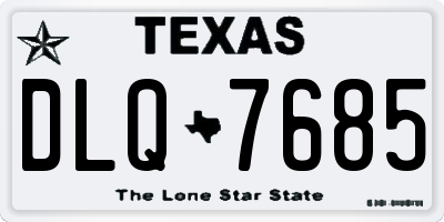 TX license plate DLQ7685