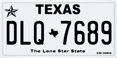 TX license plate DLQ7689
