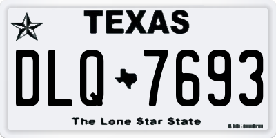 TX license plate DLQ7693