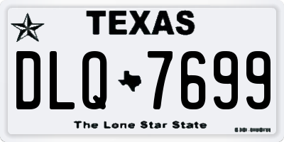 TX license plate DLQ7699