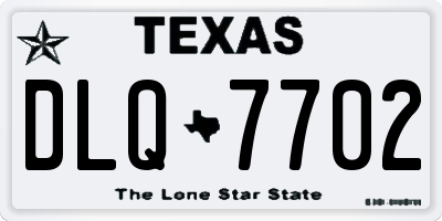 TX license plate DLQ7702