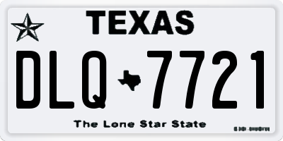 TX license plate DLQ7721