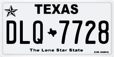 TX license plate DLQ7728