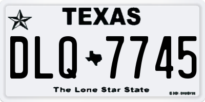TX license plate DLQ7745