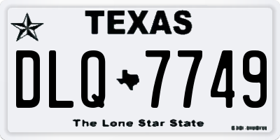 TX license plate DLQ7749