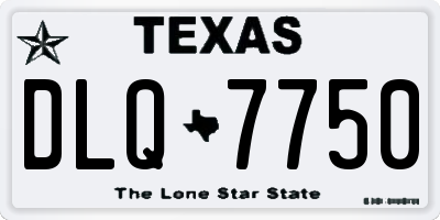 TX license plate DLQ7750