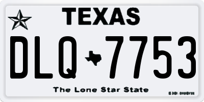 TX license plate DLQ7753