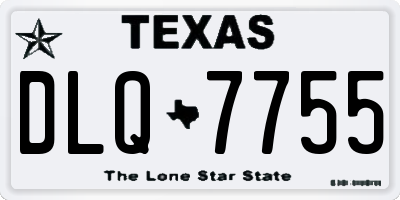 TX license plate DLQ7755