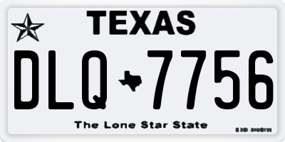 TX license plate DLQ7756