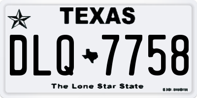 TX license plate DLQ7758
