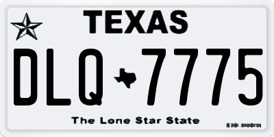 TX license plate DLQ7775