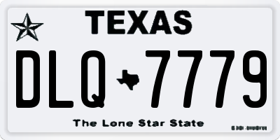 TX license plate DLQ7779
