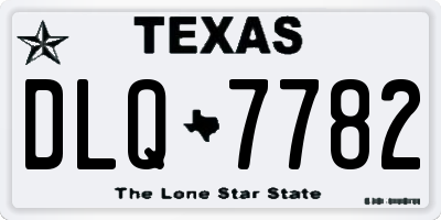 TX license plate DLQ7782
