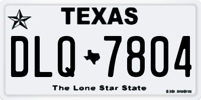TX license plate DLQ7804